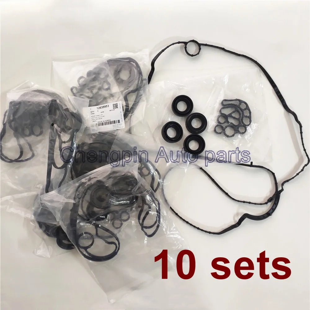 

10 комплектов прокладок крышки клапана двигателя 12635953 для GMC Chevrolet Malibu для Buick Regal для Cadillac ATS CTS 2.0 Turbo 2,5 3,6