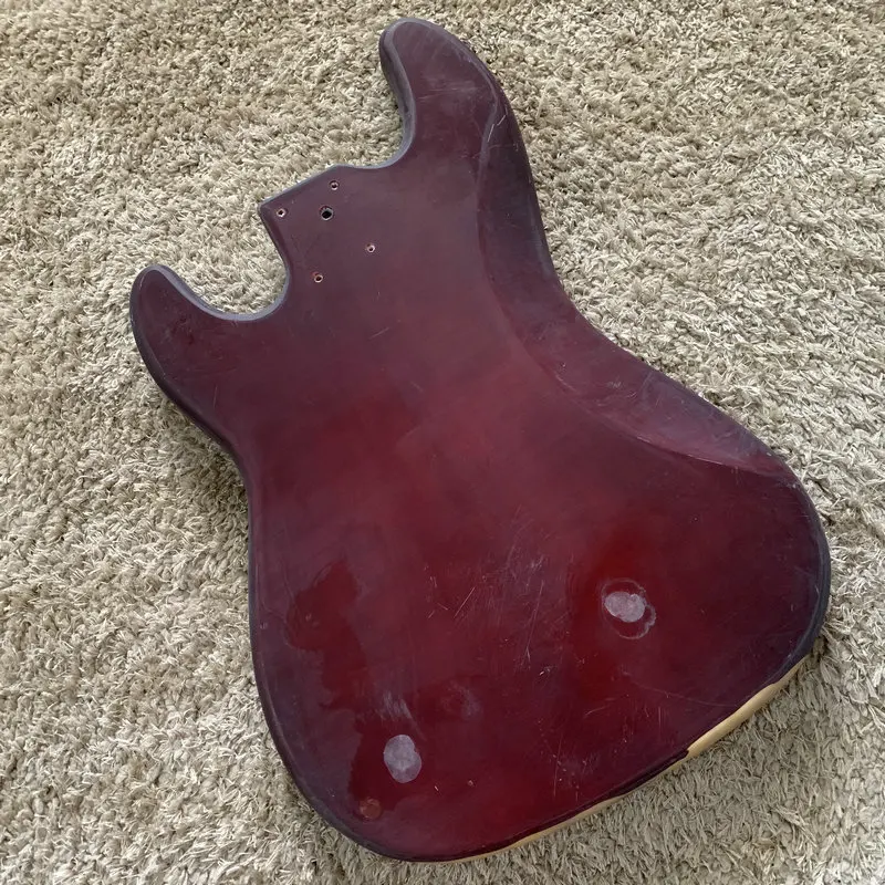 Unfinished  4 Strings Electric BASS Body Red Wine Color Jazz PJB Pickups DIY  for Replace and Luthier GB411