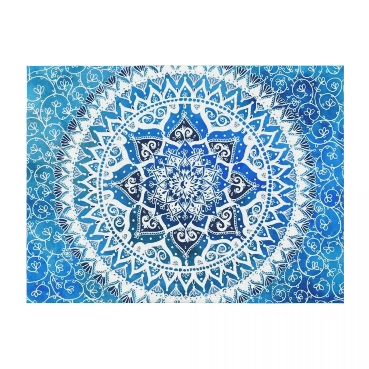 

Watercolour Yin Yang Mandala Throw Blanket Camping Thermal Heavy Blankets