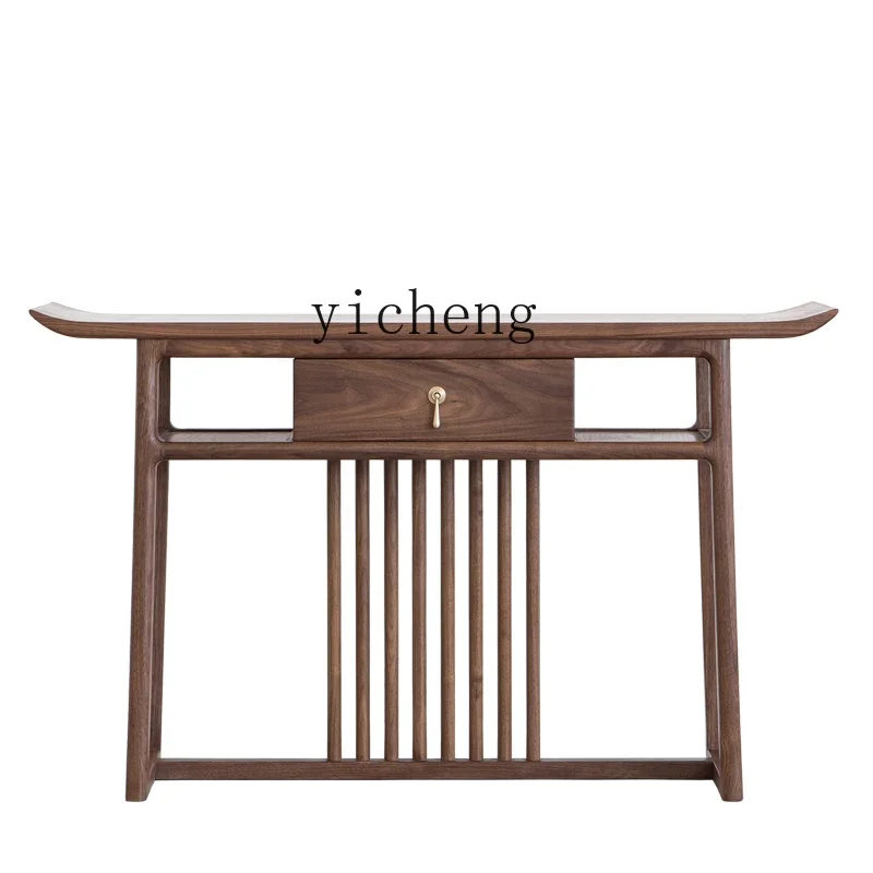 

XL new Chinese strip case solid wood porch table Zen offering table end view table entry