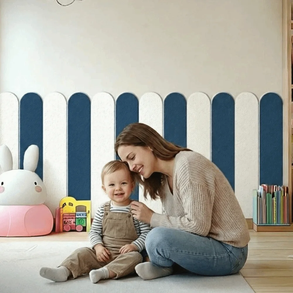10 pieces/set Self-adhesive Anti-collision Wall Sticker Thickening Solid Color Moisture Resistant Wallpaper Waterproof