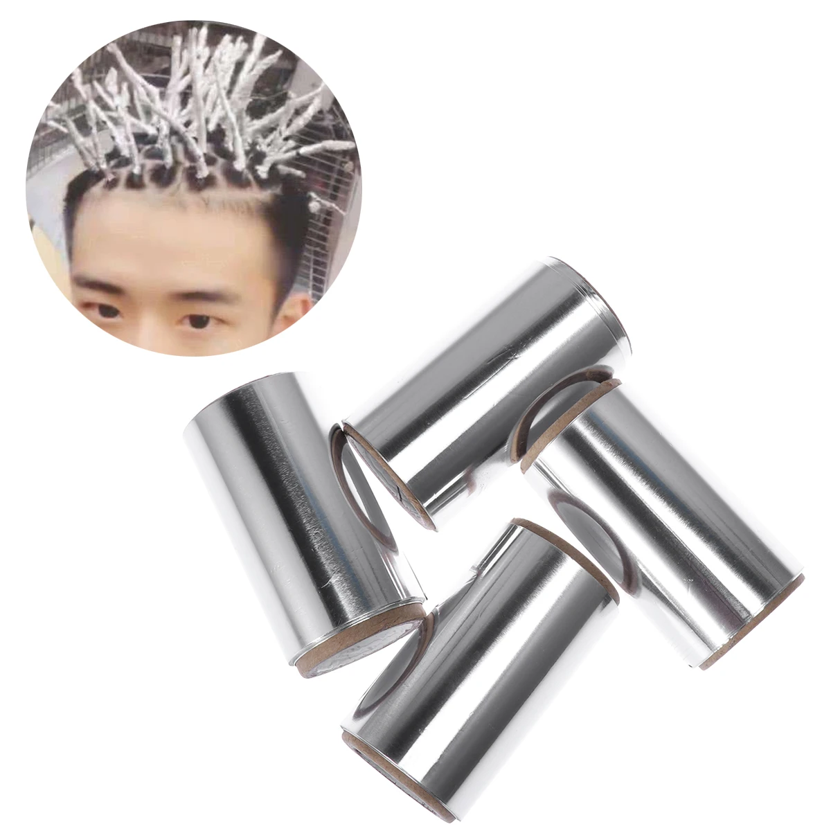 

4pcs 4 Rolls Perm Tin Foil Hair Coloring Tool Disposable Salon Hairdressing Supplies For Diy Home Barber Shop