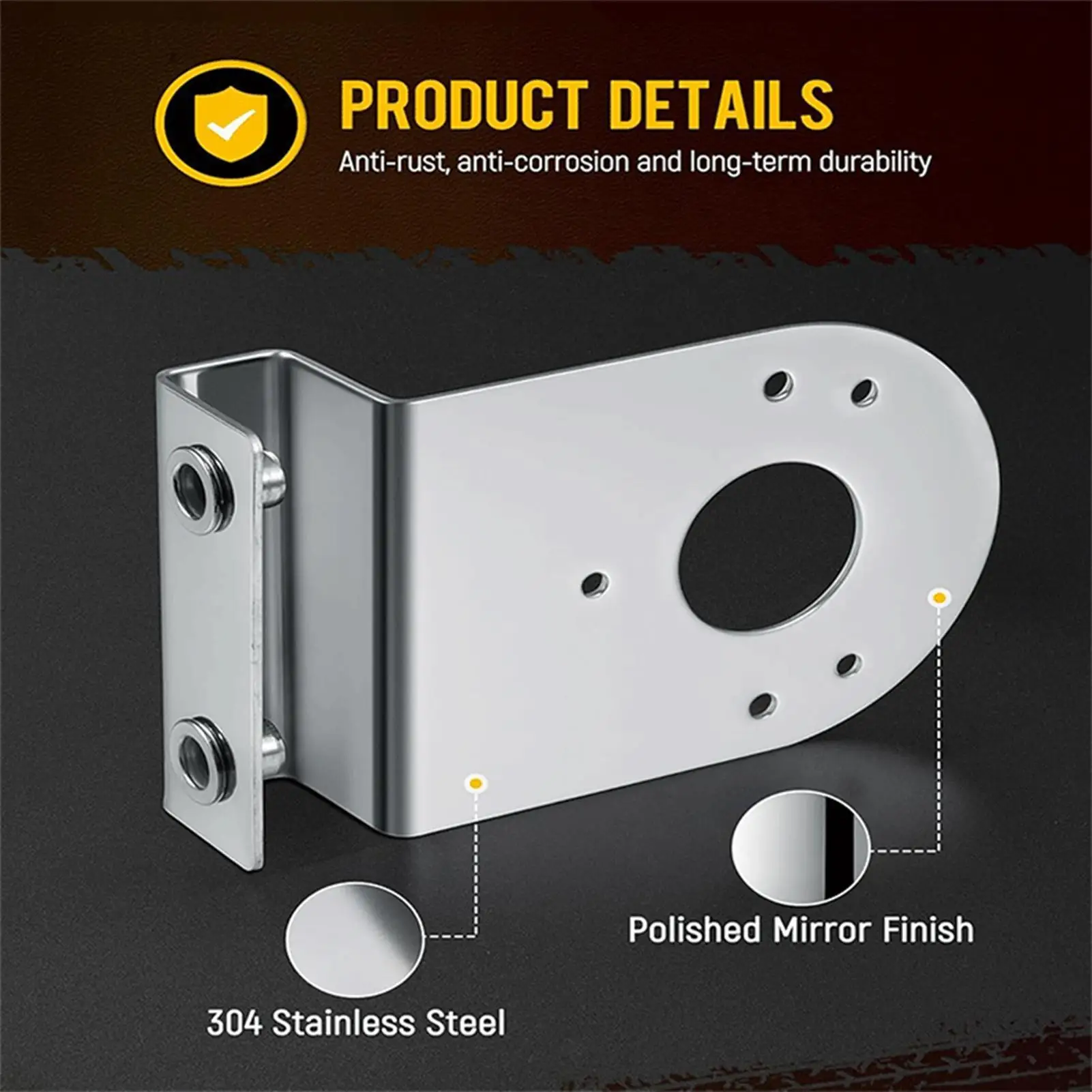 Watermelon Light Mount 2 Pieces Adjustable Heavy-Duty Stainless Steel Watermelon Light Frame Clamp Mounts For Trucks Trailer
