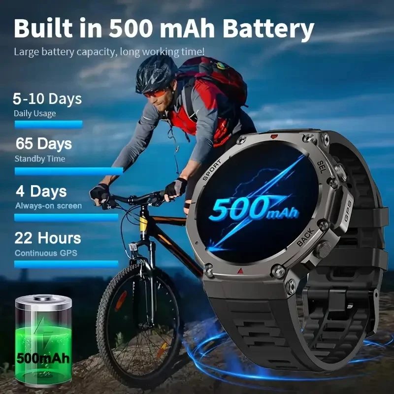 Новые умные часы для плавания T-Rex 3, GPS, спортивные военные умные часы с Amoled Screen Compass, IP68, водонепроницаемые умные браслеты для мужчин и женщин