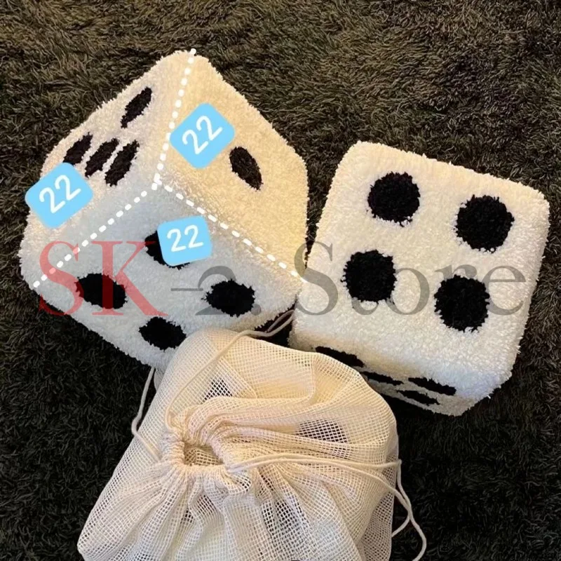 Creative Cubic Imitation Lamb Wool Funny Shoes Stool Bedroom Decorative Dices Stool Living Room Mobile Furniture Home Decoration