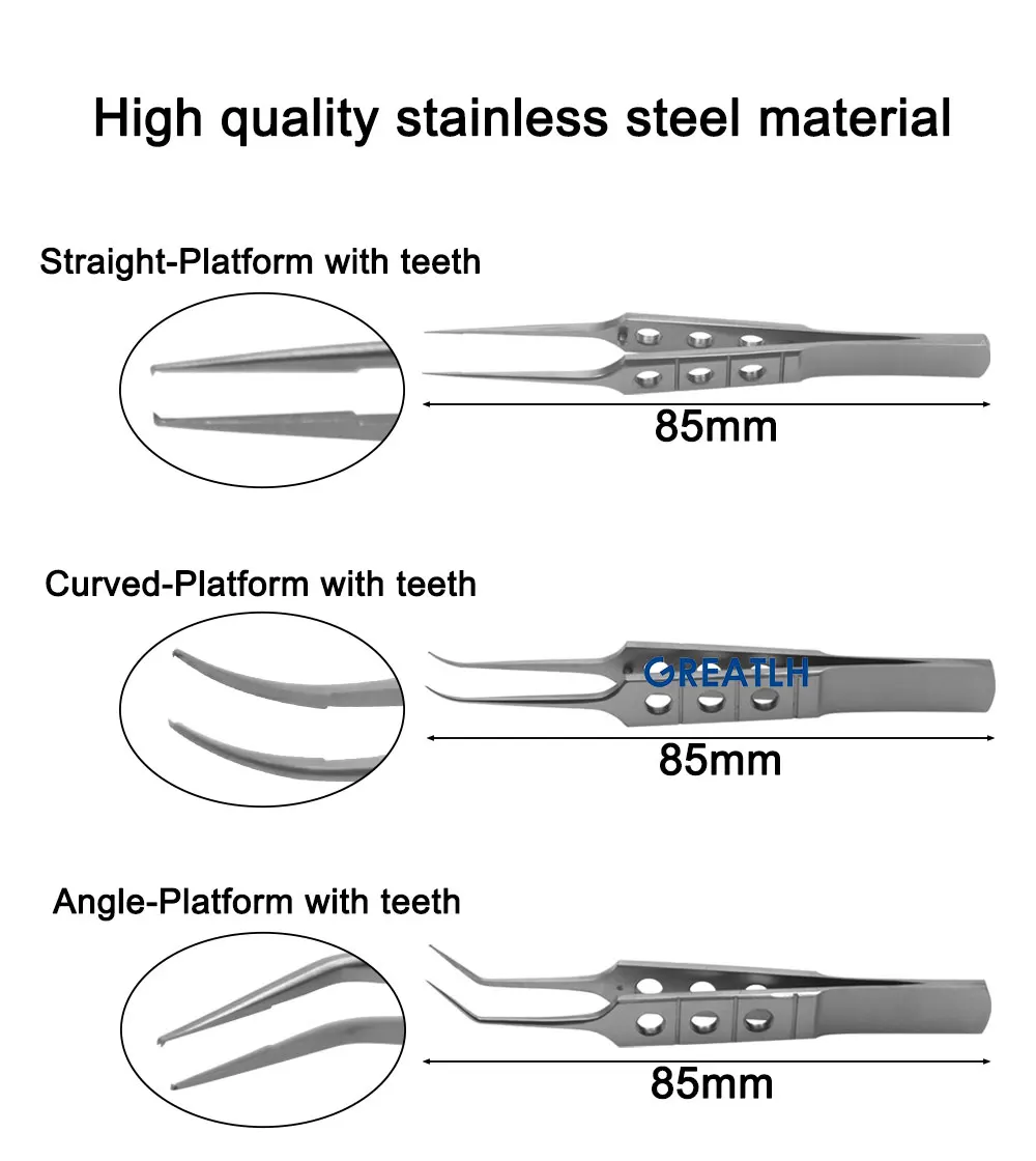 Stainless Steel Surgical Instruments Microscissors Forceps Hook Medical Tweezers