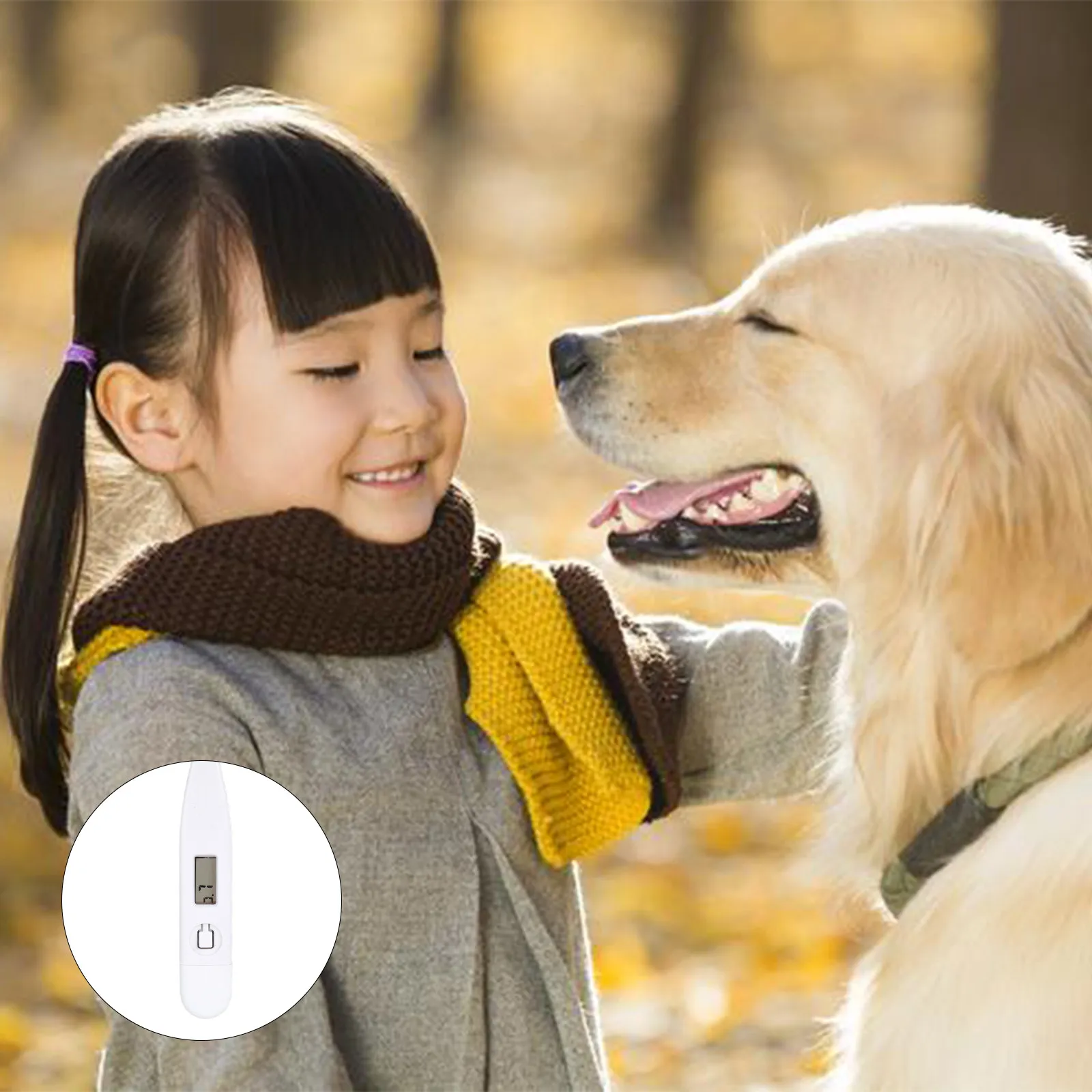 

Electronic Thermometer Digital Fast Reading ±0.1℃ Accuracy For Pet Dog Temperature Monitoring Oral Armpit Rectal Use Pet