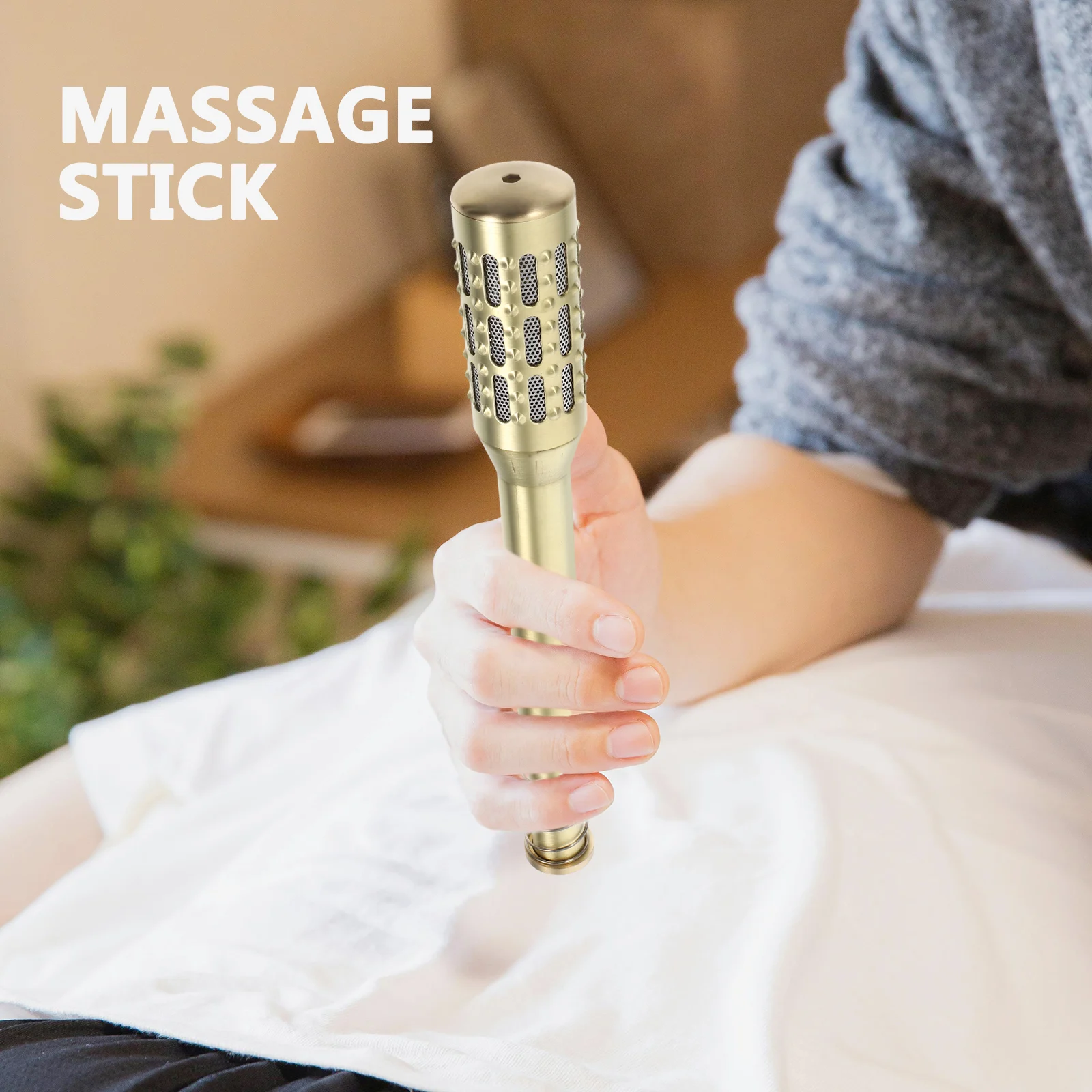 

Mibustion Massage Stick Moxa Heat Therapy Tool Portable Moxibustion Stick For Home Salon Use Multi Function Brass Rolling Design