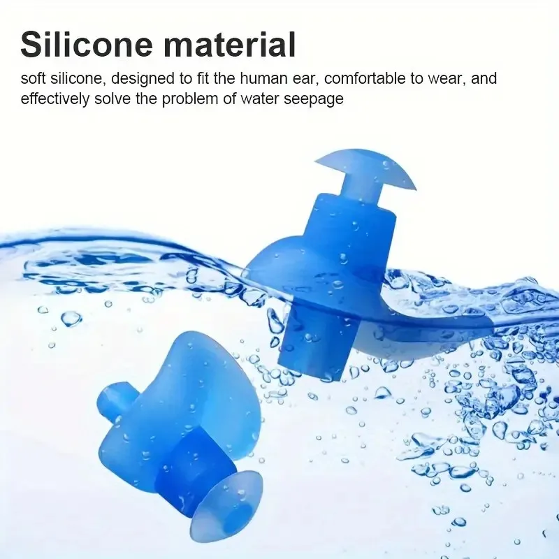 5 Paar Silikon-Ohrstöpsel für Schwimmen und Wassersport - Wiederverwendbare Komfort-Schlaf-Ohrstöpsel mit ergonomischem Spiraldesign für perfekte Passform – Detail 5