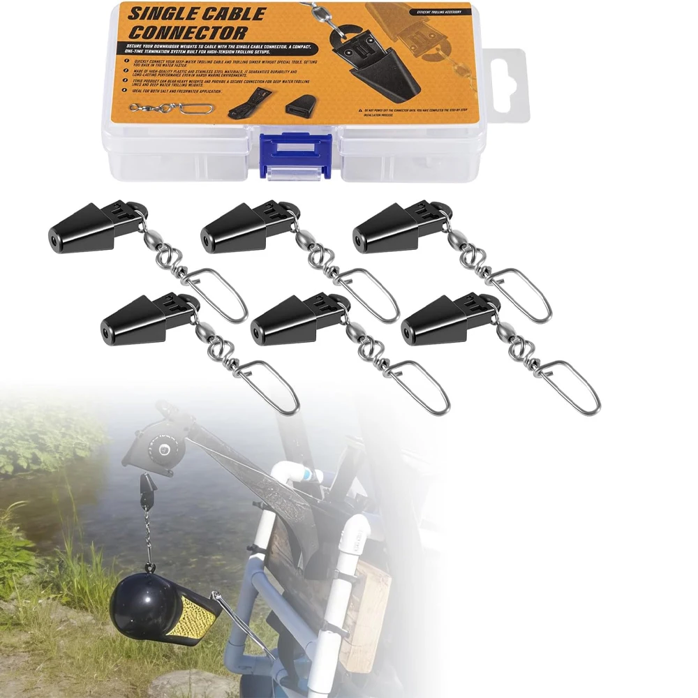 terminatore-di-linea-2250002-per-downrigger-confezione-da-6-compatibile-con-cannon-e-scotty-kit-terminale-a-connessione-rapida-senza-attrezzi
