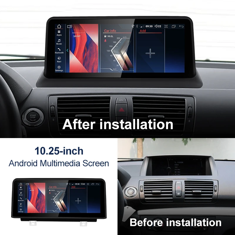 2024 New ID6 ID7 ID8 UI Android System Wireless Carplay AUTO For BMW 1Series E81 E82 E87 E88 CCC CIC Car Video Players GPS NAVI