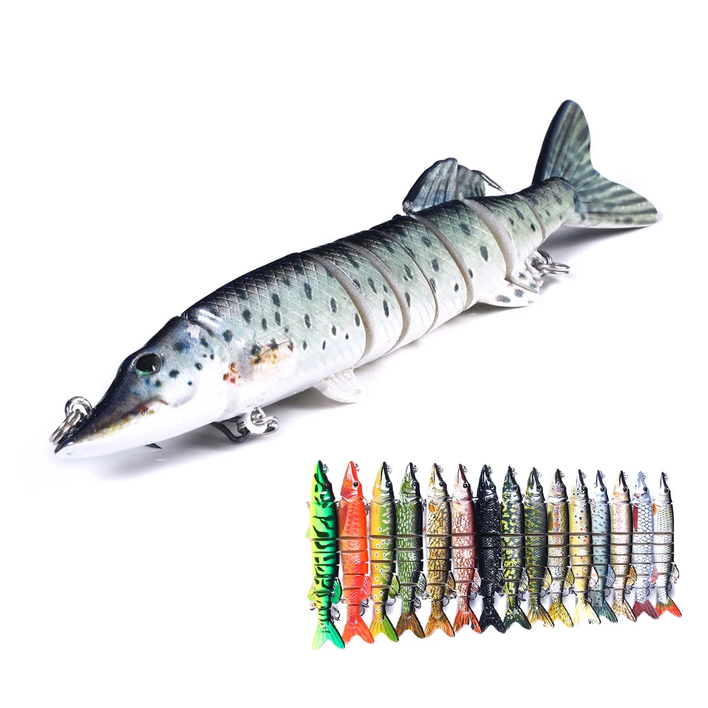 Großer Mehrteiliger Angelköder 18,5g 67,5g Swimbait Hecht-Angelköder Realistischer Harter Köder Lebensechter Fisch-Wobbler für Barsch und Muskie
