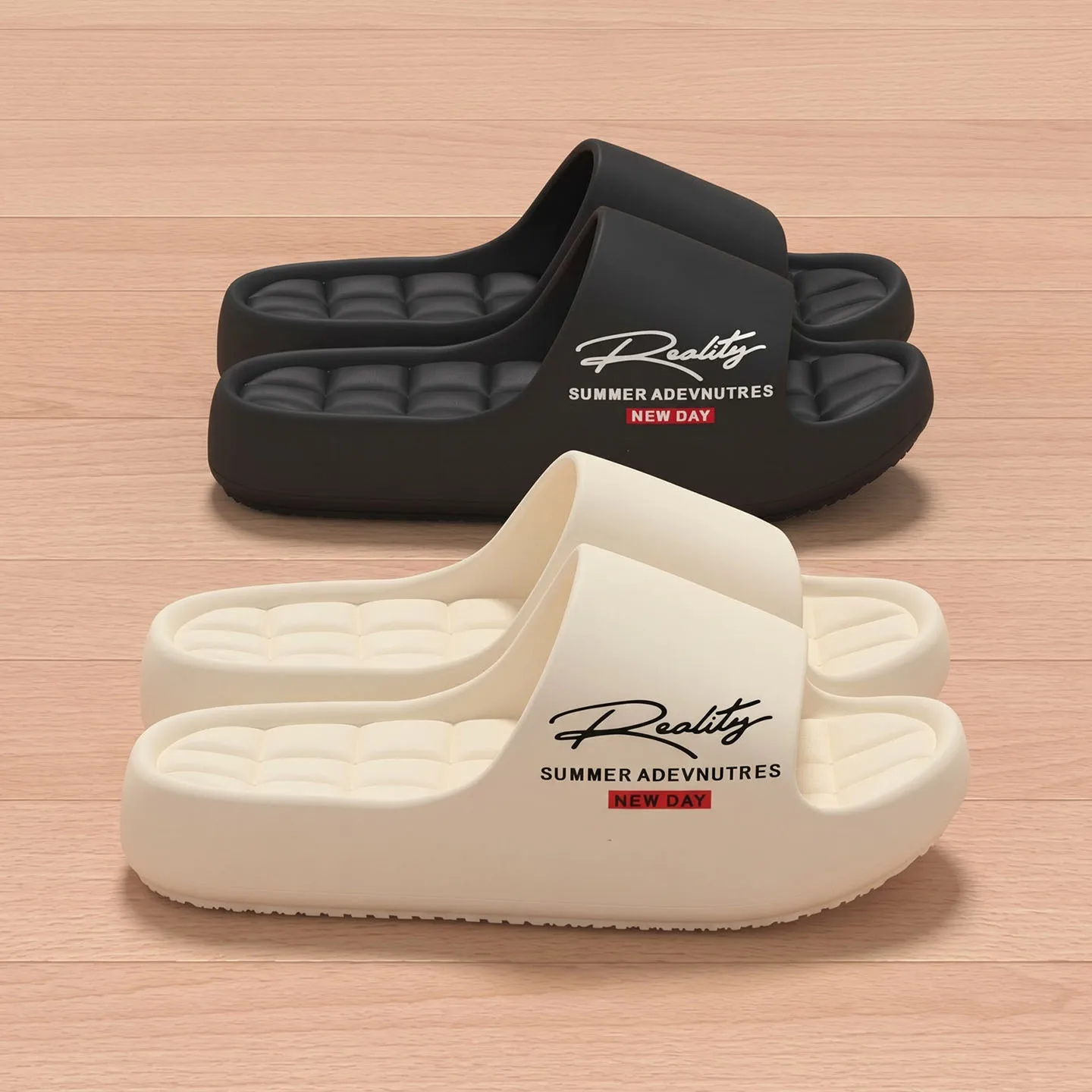 Thick Sole Anti-Slip Ultra Soft EVA Sandals House Slippers for Bathroom Outdoor Slippers for Men Women Fashion Design
