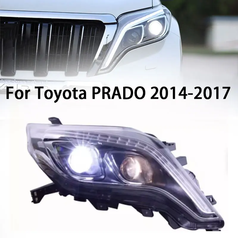 Car Styling for Toyota Prado LC150 2013-2017 LED Headlight LED DRL Hid Option Head Lamp Angel Eye Bi Xenon Beam Accessories