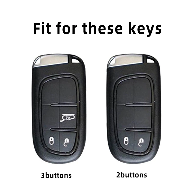 Key Shell Fob Holder for Jeep Renegade Grand Cherokee Dodge Journey Charger Chrysler 200 300 300C 2/3 Buttons Car Key Case Cover