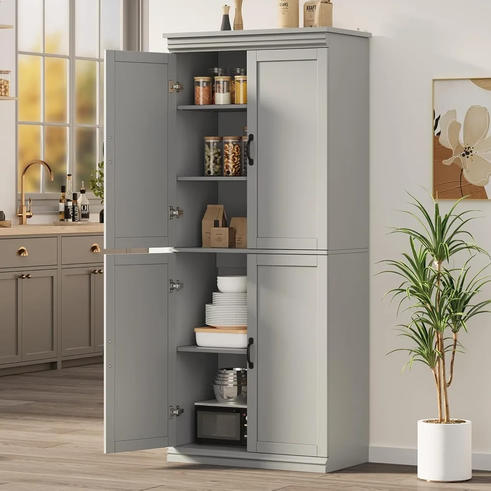 

Pantry Cabinet,70"Tall Kitchen Pantry Cabinet with Doors and Adjustable Shelves, Freestanding Cupboard, Tall Storage Cabinet .