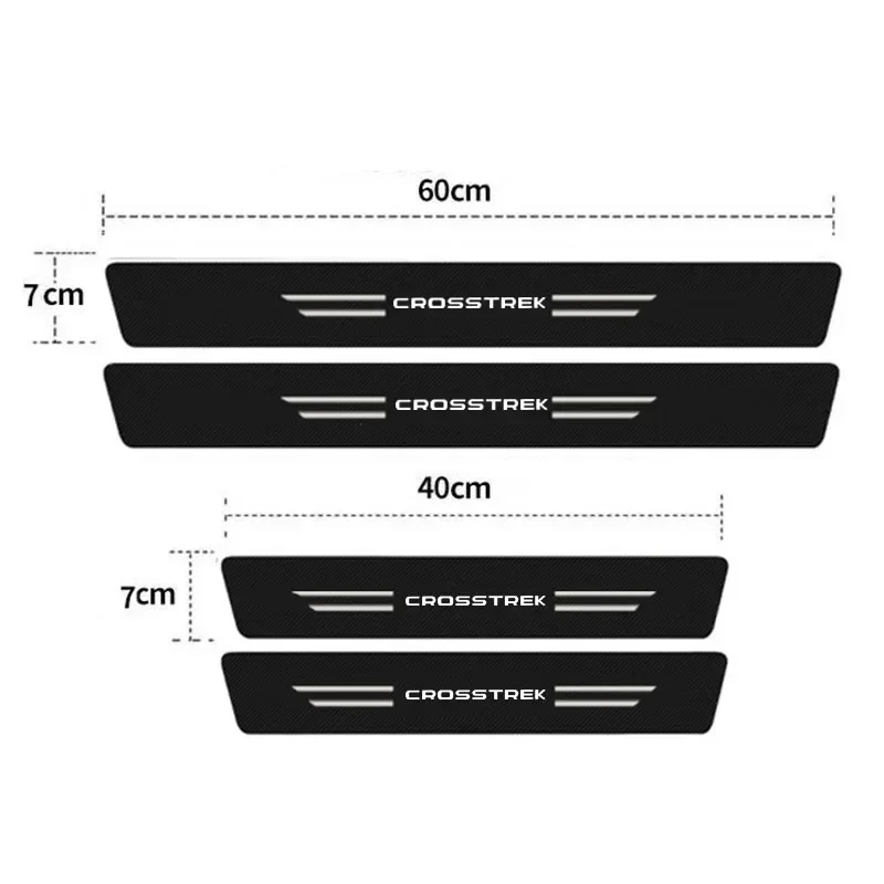 Luminous Car Door Threshold Sill Stickers Styling for Subaru Crosstrek Emblem Trunk Bumper Guard Anti Scratch Protective Strips