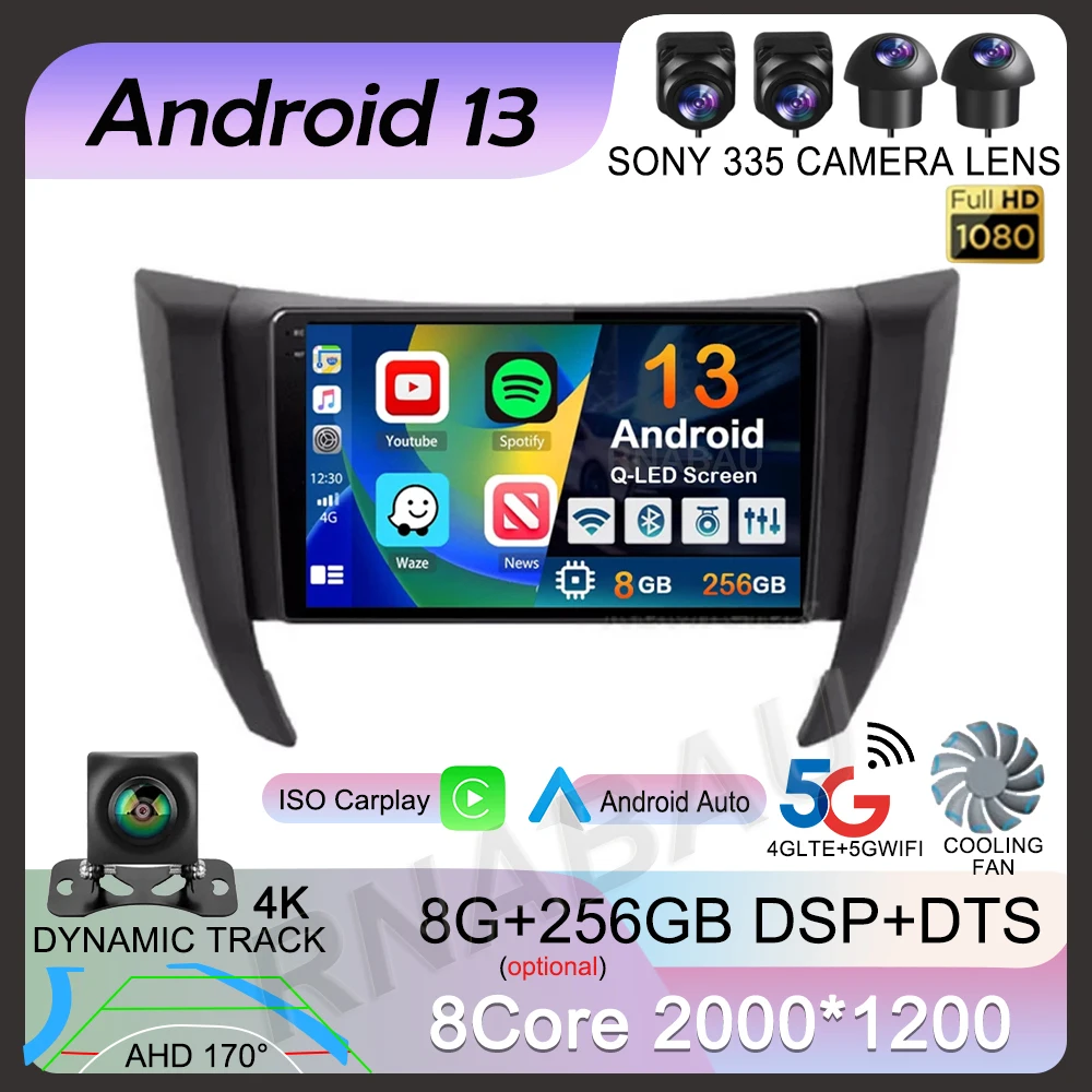 

Android 13 Carplay Car Radio For NISSAN NAVARA NP300 FRONTIER 2017-2021 Multimedia Video Player GPS Stereo Head Unit 2din 2 DIN