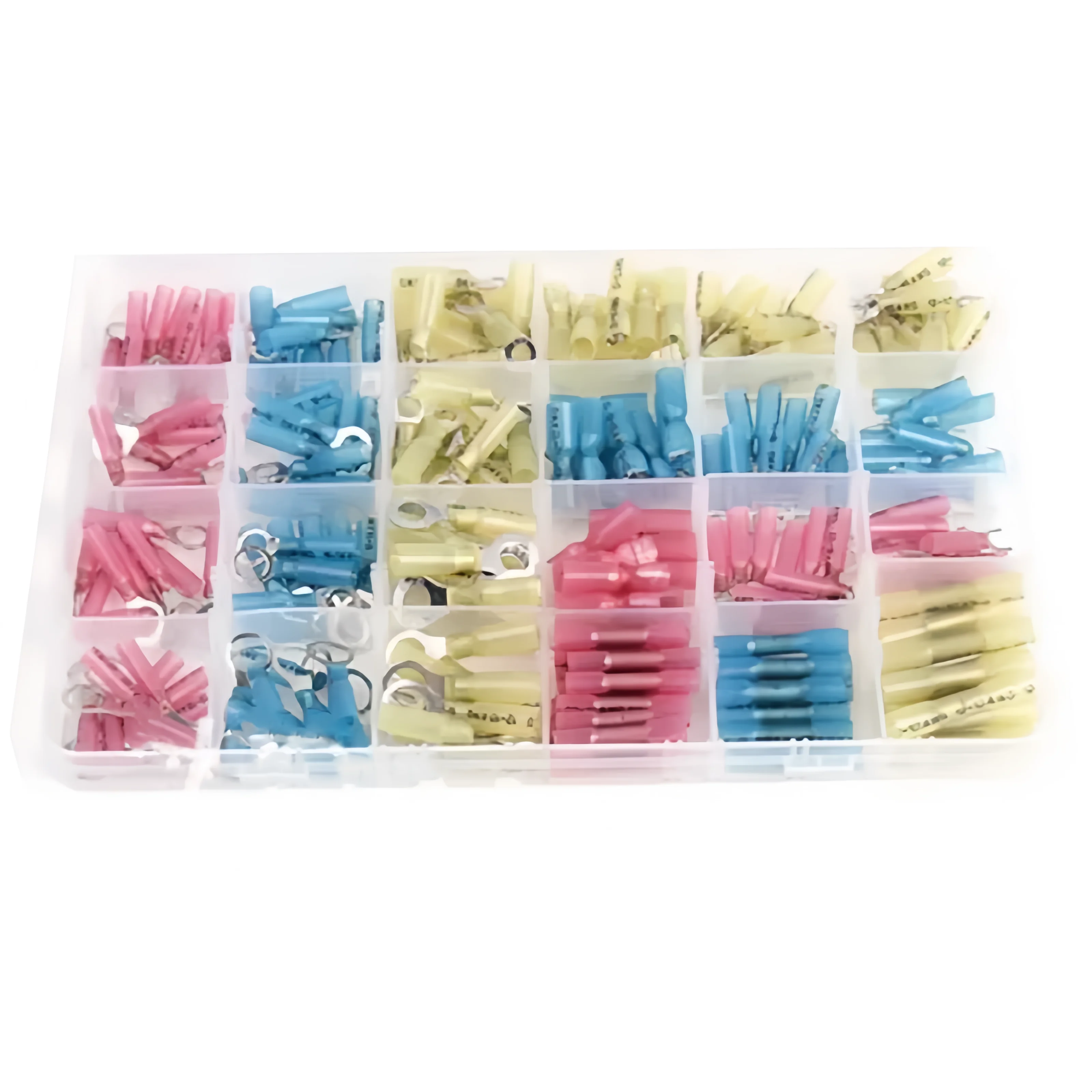 

250PCS Heat Shrink Wire Connectors Kit Waterproof Solder Seal Crimp Terminals for Automotive Marine Electrical Wiring Repair