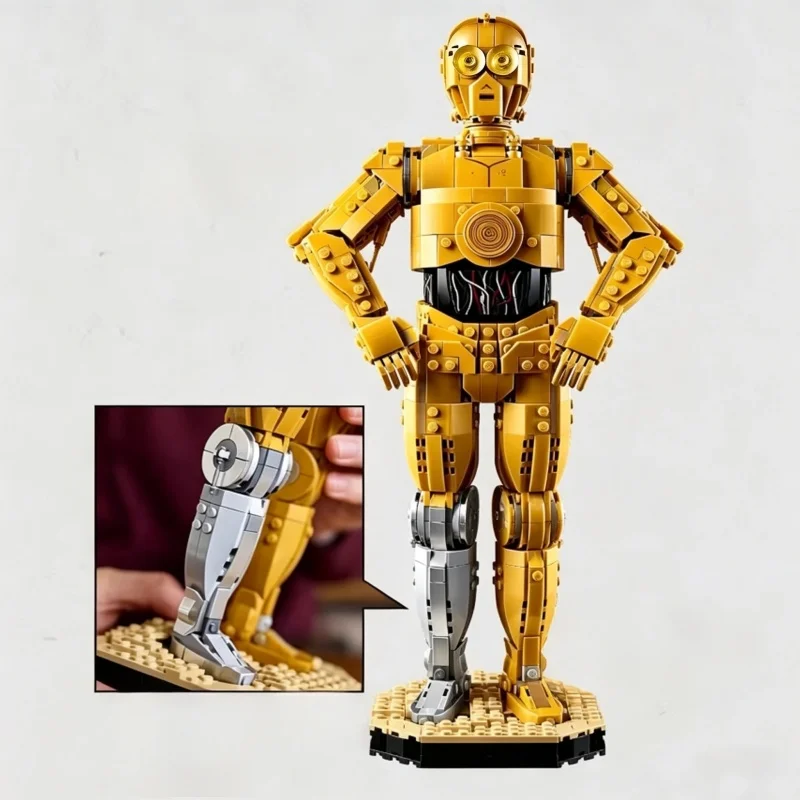 2026 Neu 1138-teiliges Weltraum-Kampf 3PO Roboter DIY Star Conflict Kreatives Baustein-Modell Spielzeug für Freunde Geburtstagsgeschenke Feiertagsgeschenke
