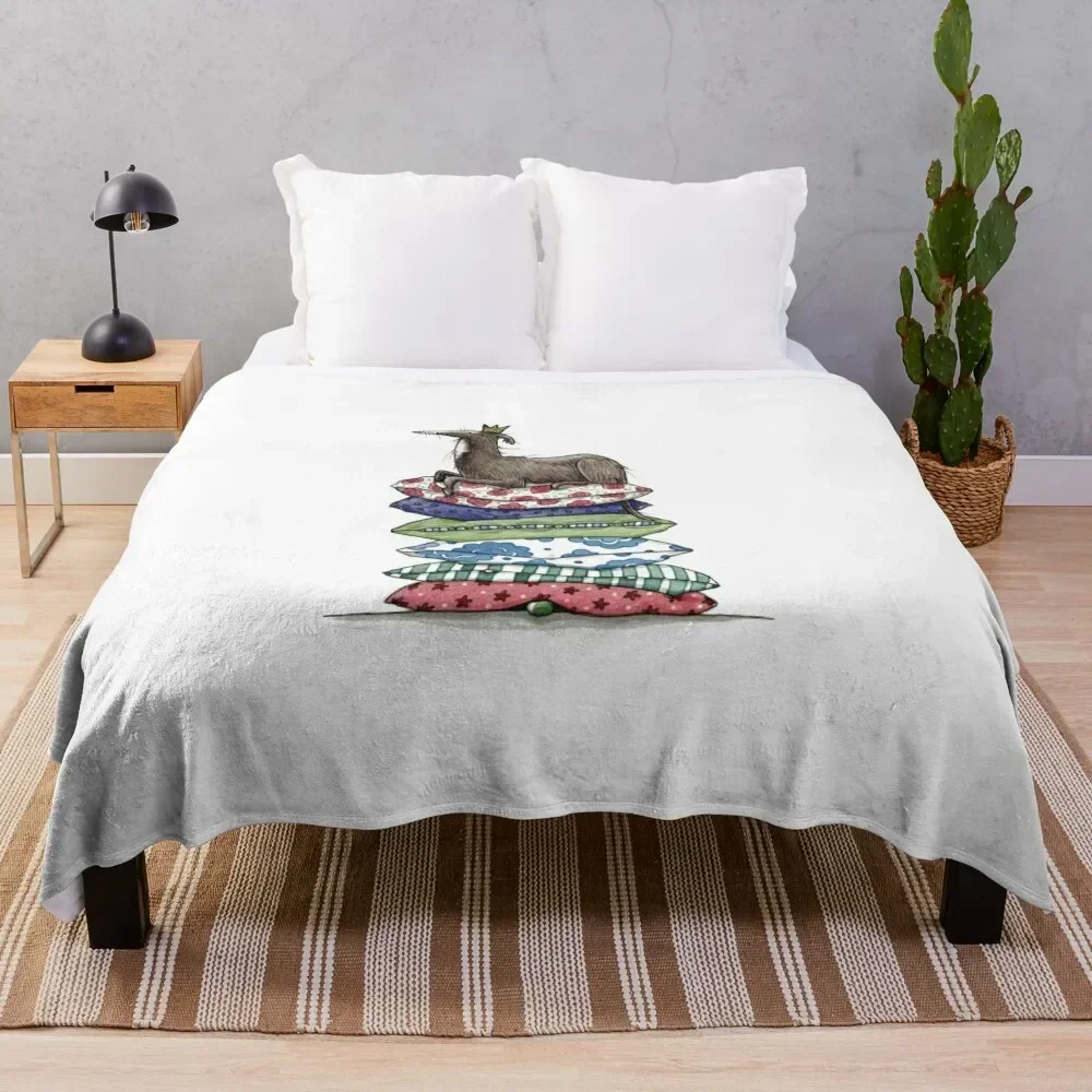 

Princess On The Pea - Greyhound - Galgo - Whippet Italian Greyhound Throw Blanket Stain Resistant Cozy Warm Blanket