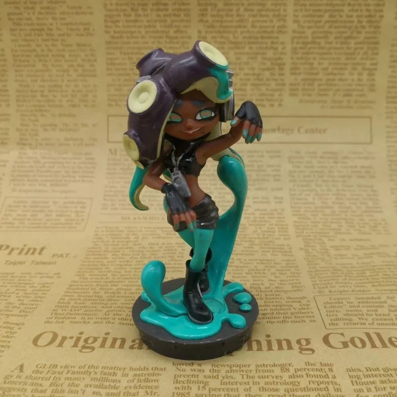 Oryginalne Splatoons Model figurki NS Ika Musume lalki Amiibo akcesoria do dekoracji blat dekoracji zabawka dla dzieci prezent