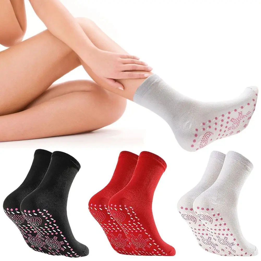 Winter Self Heating Socks, Warm Feet Socks, Tomaline Health Socks, Cold Resistant Mid Length Socks, Thickened Sole Massage Socks