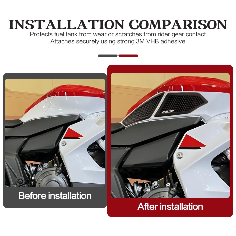 For Yamaha YZF-R7 YZFR7 YZF R7 Motorcycle Tank Pad Side Knee Grip Protector Sticker 2026 Fuel Tank Rubber Decal Accessories