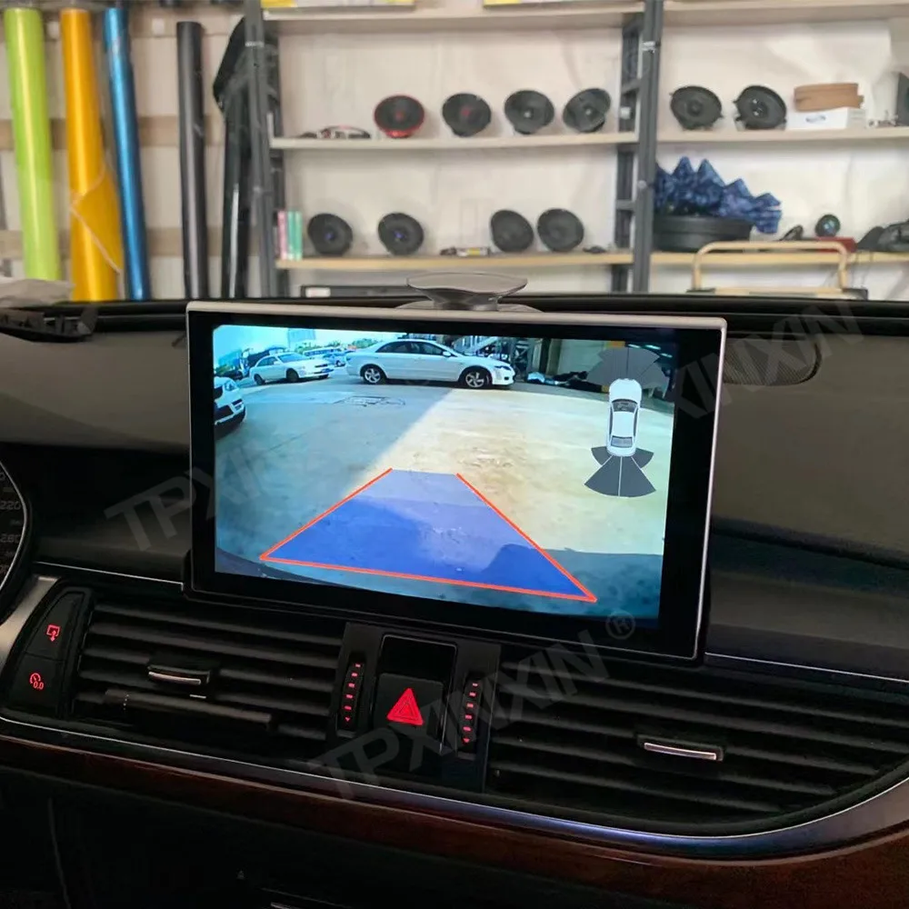 راديو سيارة بشاشة تعمل باللمس لسيارة أودي A6 2012-2018 أندرويد نظام تحديد المواقع للسيارات الوسائط المتعددة راديو تلقائي وحدة استقبال ستيريو #5