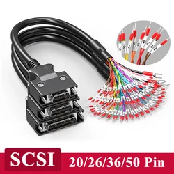 SCSI Servo Connection Cable Industrial CN20/26/36/50 Single Connector Pressure Terminal IO Signal Connection Control Line PLC