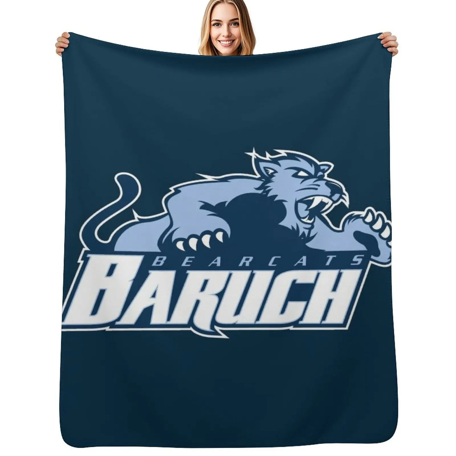 

The Baruch Bearcats Throw Blanket All Season Lightweight Soft Blanket for Bed