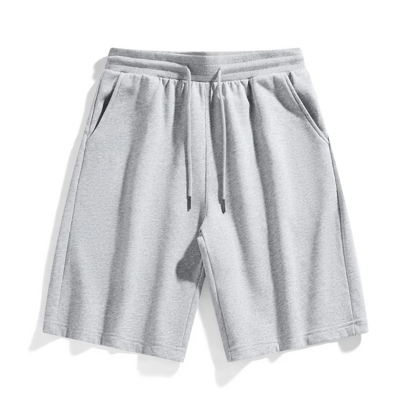 

2026 Beach Pants 100% Cotton Sports Shorts Loose Casual Pants Solid Color Shorts Cotton Basketball Beach Pants