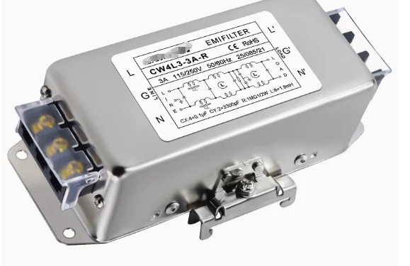 CW4L3-6A-R CW4L3-20A-R CW4L3-10A-R Single-phase three-pole power filter CW4L3-30A-R EMI anti-interference AC 220V Rail type
