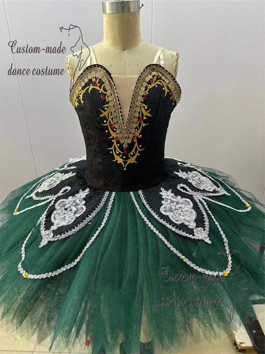 Jupe tutu de performance de Ballet vert Esmeralda Variations Pakita, personnalisée pour enfants et adultes, nouvelle collection 2024