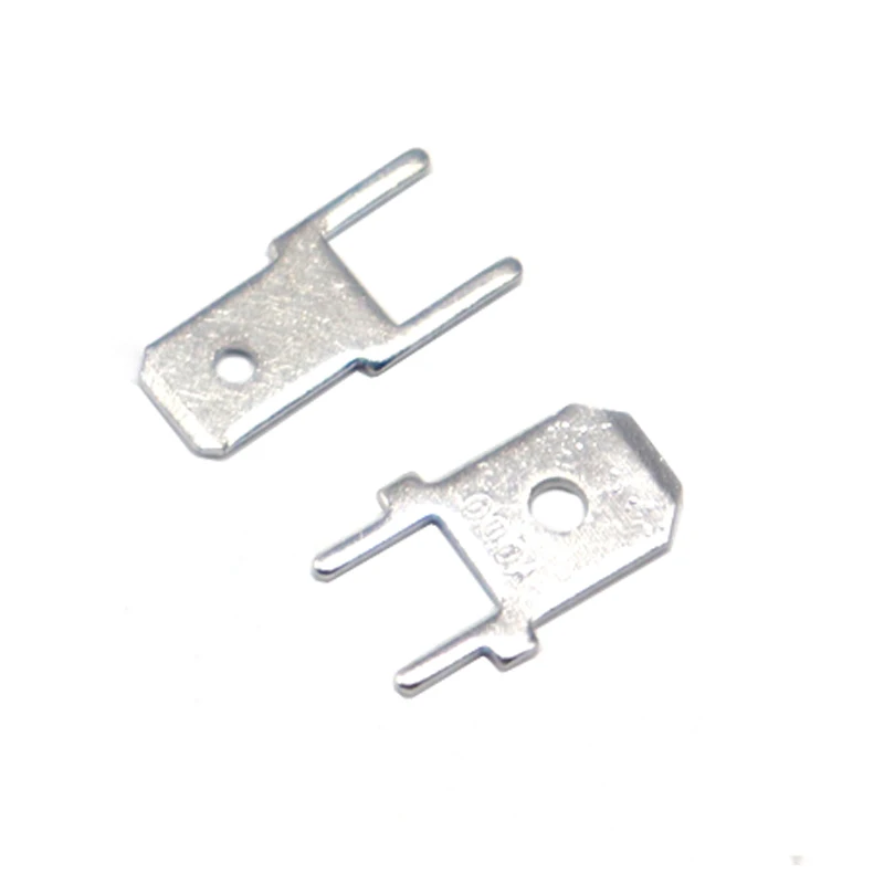 【200-20PCS】 4.8MM Lug Straight Insert Solder Terminals 6.3MM Copper Male Crimp PCB Block Board