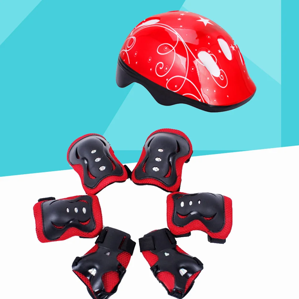 

7 Pcs Kids Protective Gear Set Elbow Knee Pads for Youth Skateboarding Cycling Minibike Strong Impact Resistance
