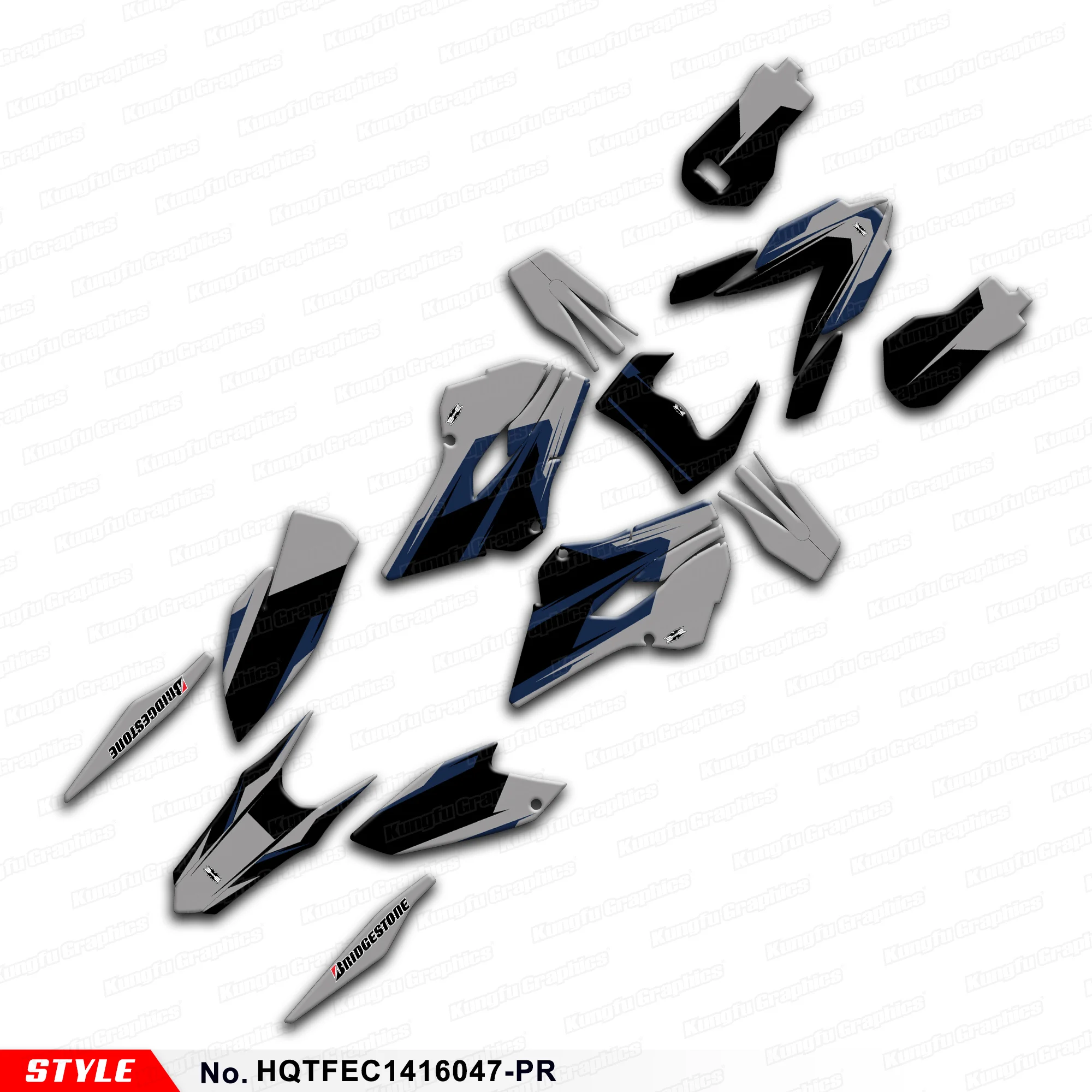 Aftermarket Motocross Grafik MX Aufkleber Set für Husqvarna Te TC FC 125 250 300 350 450 501 2014 2015 2016, HQTFEC1416047-PR