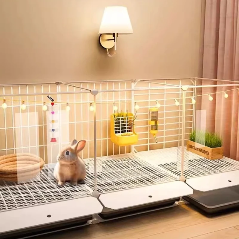 

Прозрачная декоративная клетка для кроликов, бытовая, специальный большой поднос для чистки в помещении