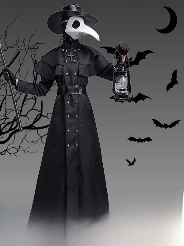 Disfraz de médico de la peste Loween Medieval Stpunk Sle, traje con máscara de cuervo de pico largo, baile de máscaras para adultos, ropa Par temática