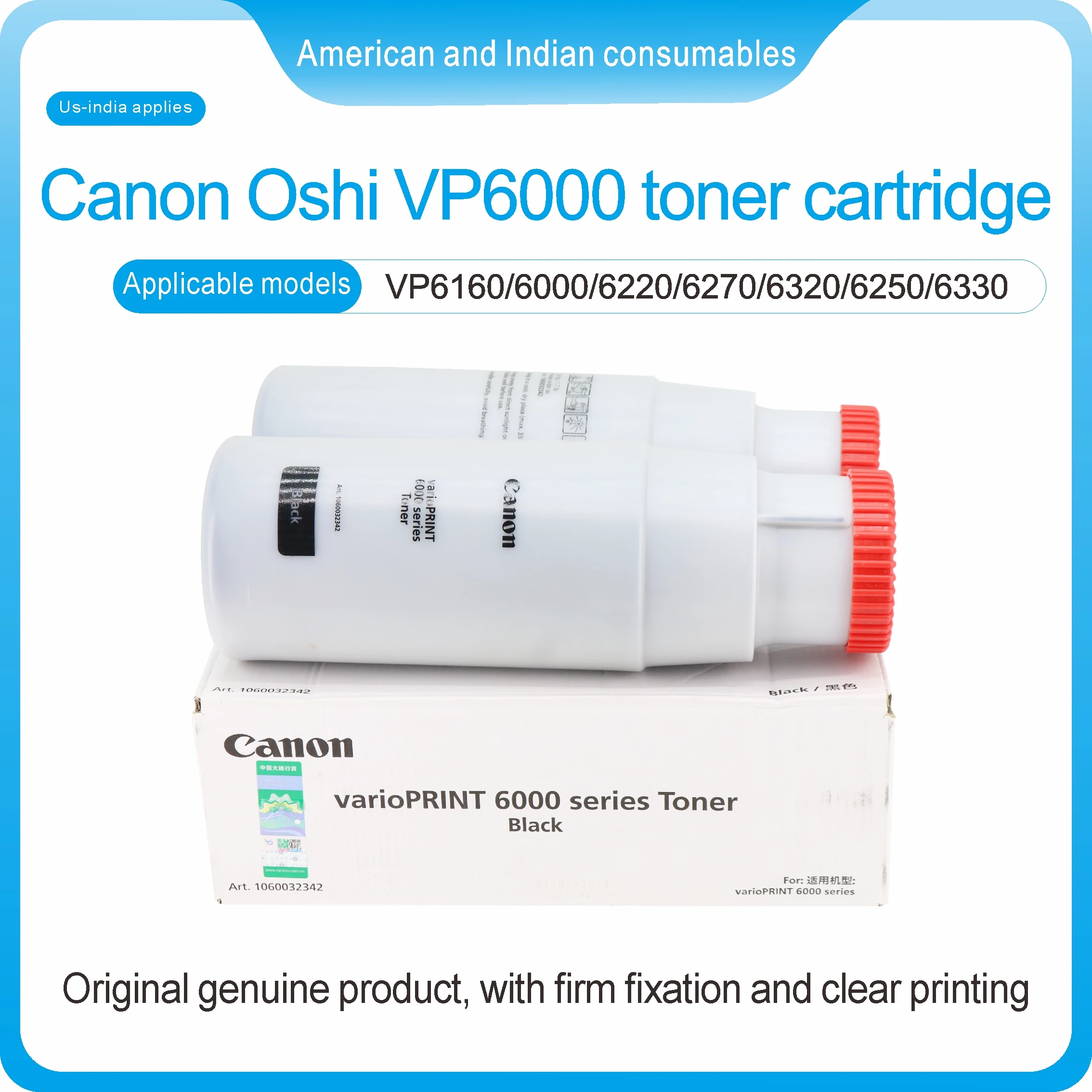 

Canon Oshi VP6000 toner Suitable for Canon Oce VP6000toner cartridgesApplicable models :VP6160/6000/6220/6270/6320/6250/6330，etc