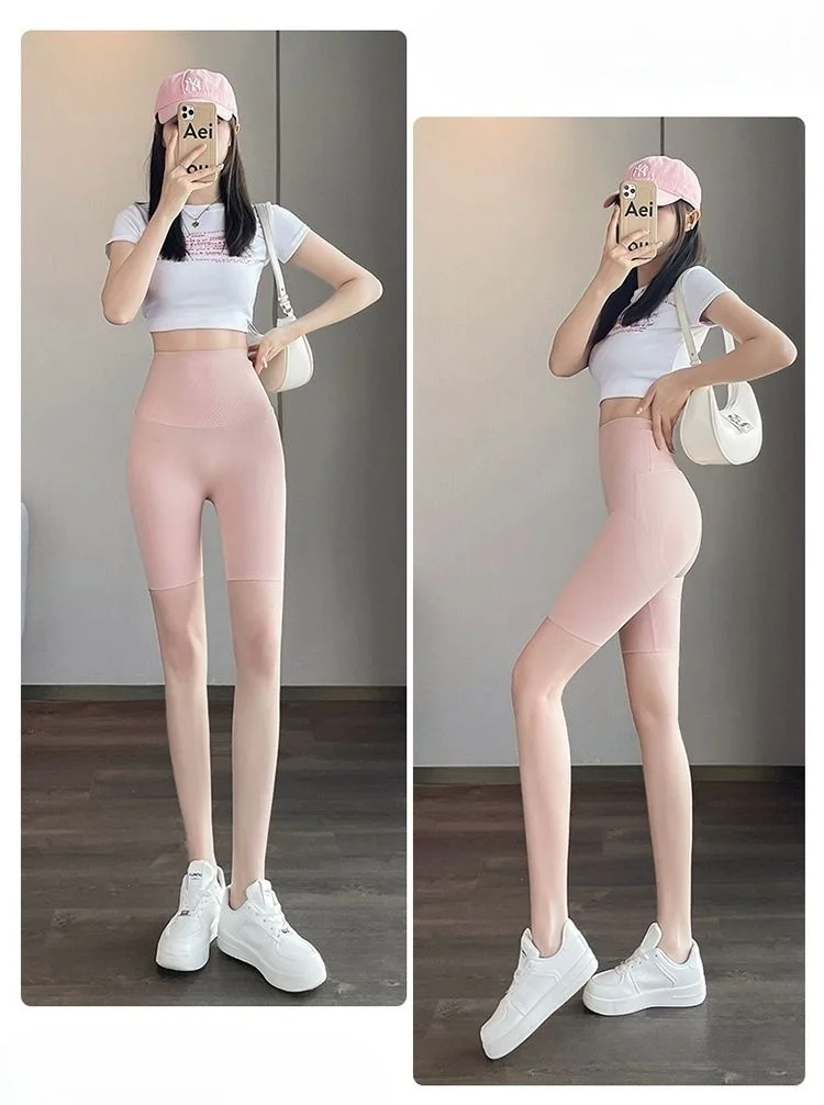 Yogashorts Gym Dames Fitness Sport Been Dames Sport Helder Hardloopbasis Sneldrogend Detail Training Print Atletisch Modaal Licht GF