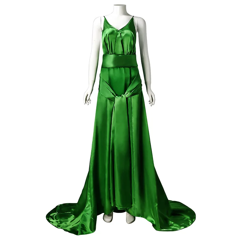 Cecilia Thales Dress Cosplay Costume Women Sexy Green Backless Dresses Halloween Carnival Party Role Playing Outfits Woman