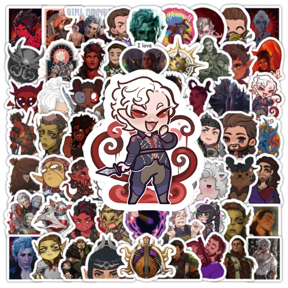 10/30/50/100PCS BG3 Cartoon Stickers Baldur's Gate Sticker DIY Laptop Phone Guitar Car Bike Skateboard Game Waterproof Kids Toy