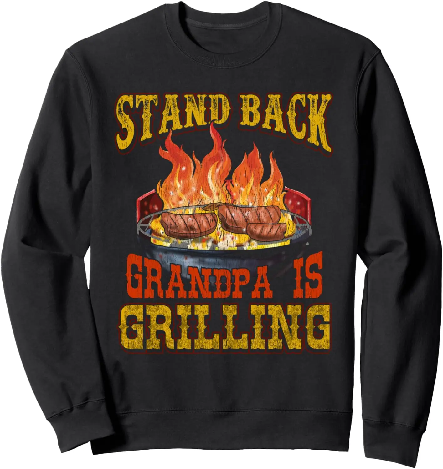 Grilling Grandpa Funny BBQ Barbecue Charcoal Grillers Sweatshirt