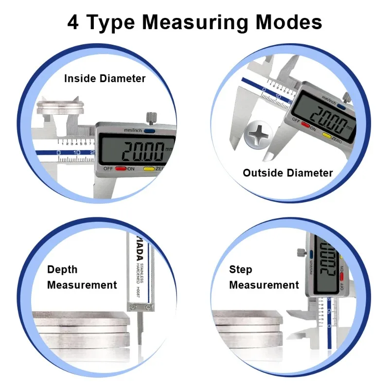 6 Inch 150mm Digital Vernier Caliper Plastic Micrometer Measuring Tool Depth Ruler Messschieber Paquimetro