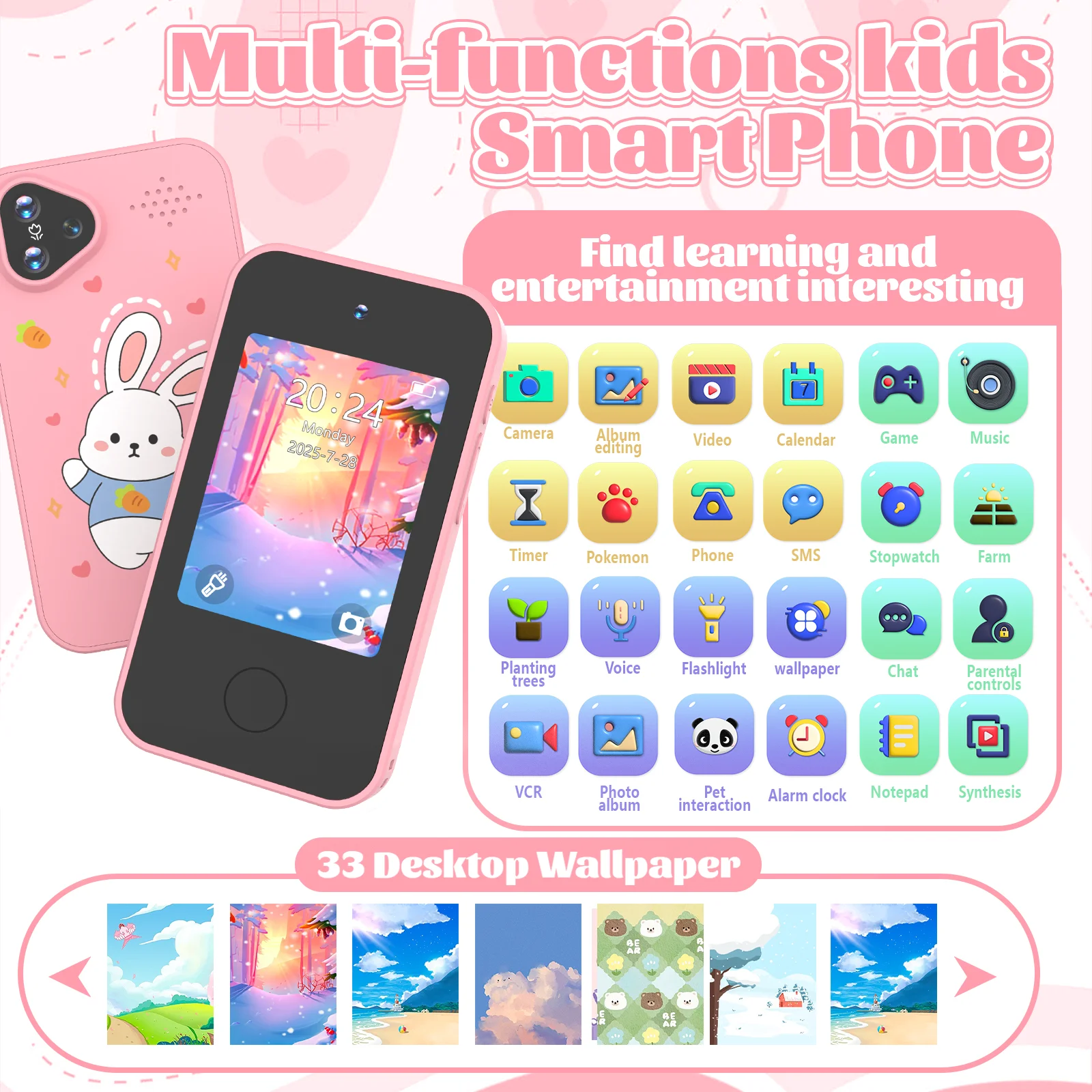 키즈 스마트폰 장난감 듀얼 카메라 1080P HD 교육 - Kids Toys Smartphone 리뷰 및 가격