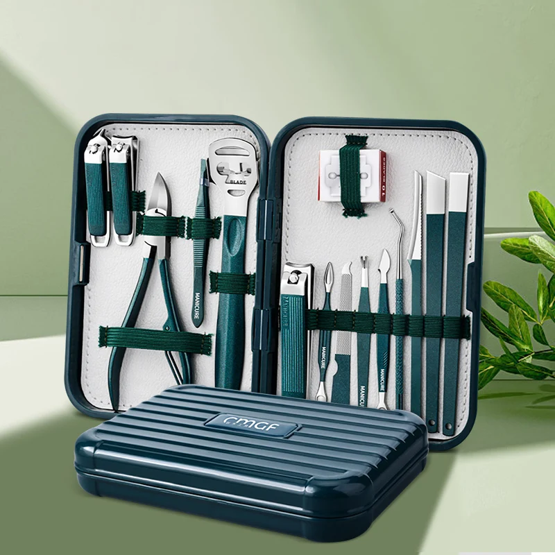 

Набор для стрижки ногтей домашний полный набор 15 шт., острые щипцы для ногтей из нержавеющей стали высококачественные женские специальные педикюрные ногти легко носить с собой