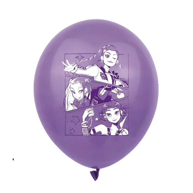 Balon Tema Demon HUN Saja Boys Dekorasi Pesta Lateks untuk Kostum Cosplay Halloween Ulang Tahun Natal