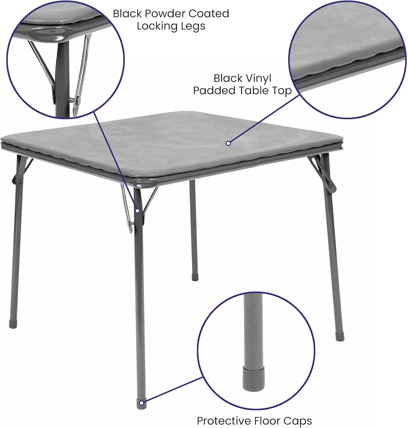 Mindy-Conjunto de mesa quadrada e cadeiras para crianças, creches e salas de aula, conjunto de cadeiras e mesa para atividades infantis, 5 peças