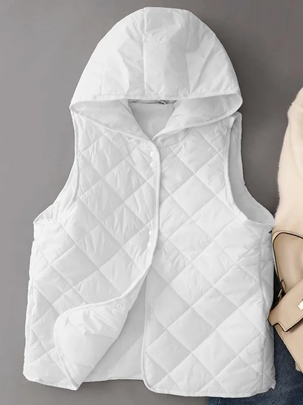 

Casual Sle Quilted Cotton Jaet Vest Women's Winter Faion Lightweight Warm Svel Vest Top